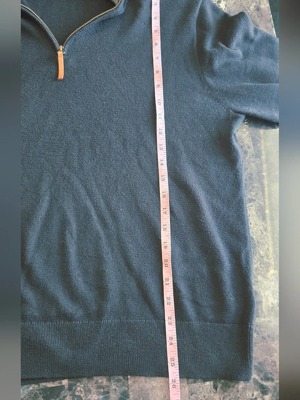 J.Crew Black Cotton Quarter Zip Sweater Men's L Preppy Golf Old Money